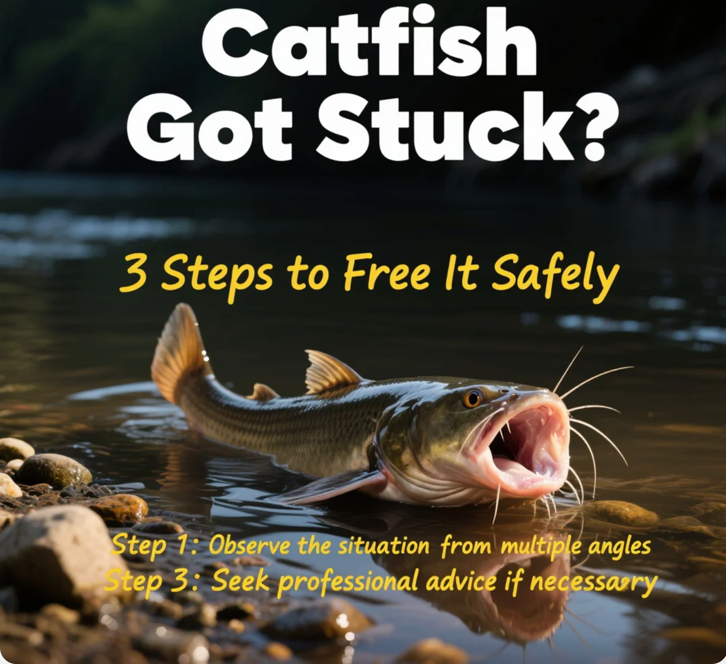 Catfish Got Stuck? 3 Steps to Free It Safely