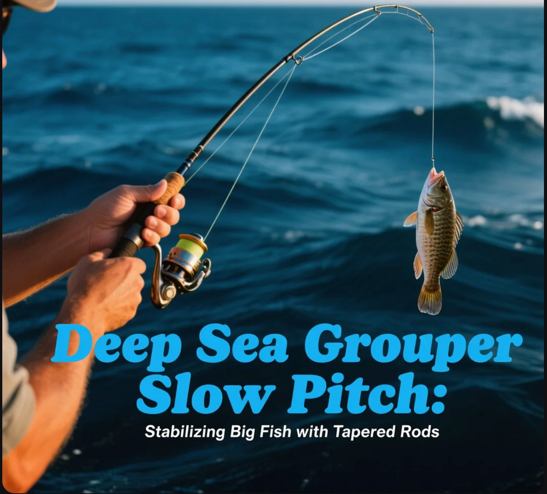 Deep Sea Grouper Slow Pitch Stabilizing Big Fish with Tapered Rods