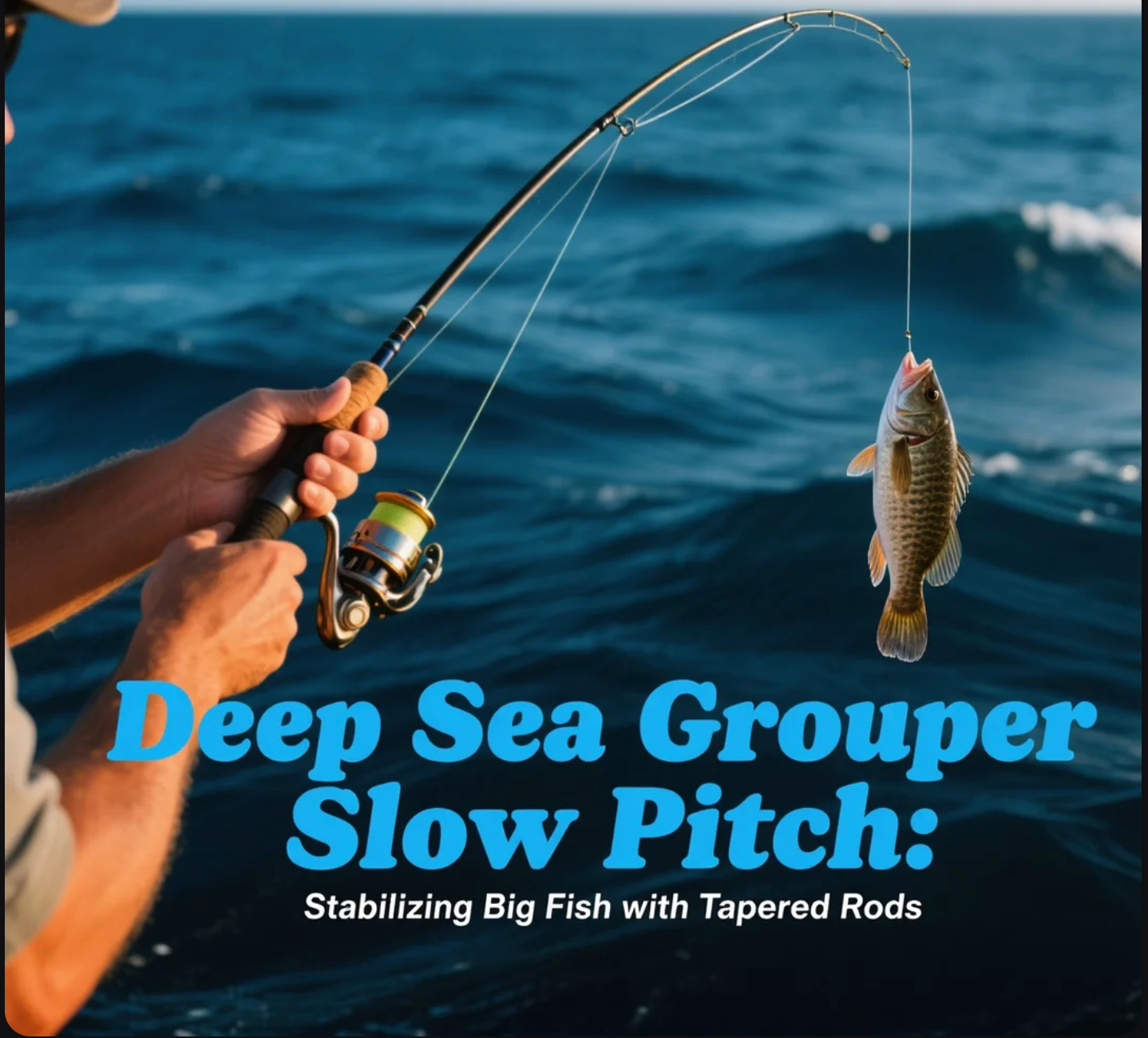 Deep Sea Grouper Slow Pitch Stabilizing Big Fish with Tapered Rods
