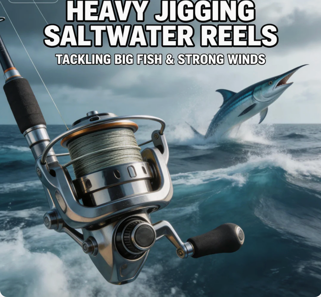 Heavy Jigging Saltwater Reels Tackling Big Fish & Strong Winds