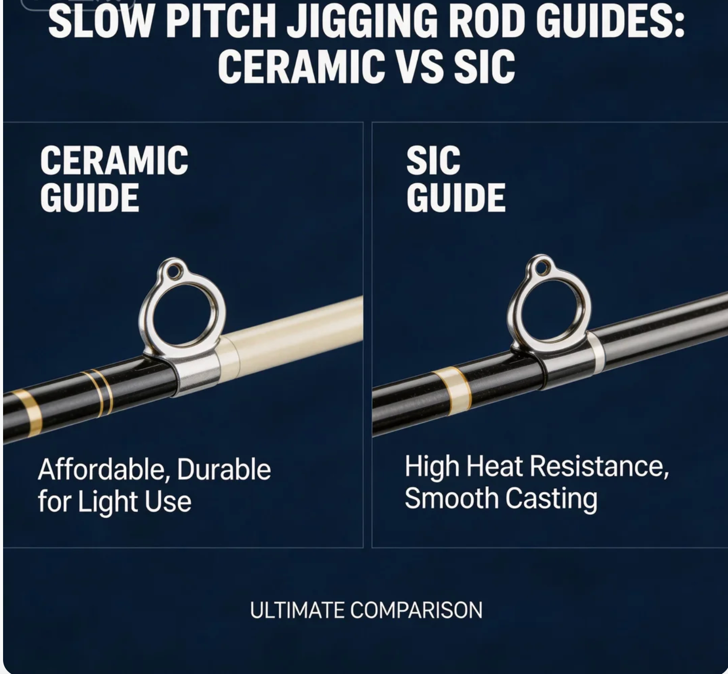 Slow Pitch Jigging Rod Guides Ceramic vs SIC