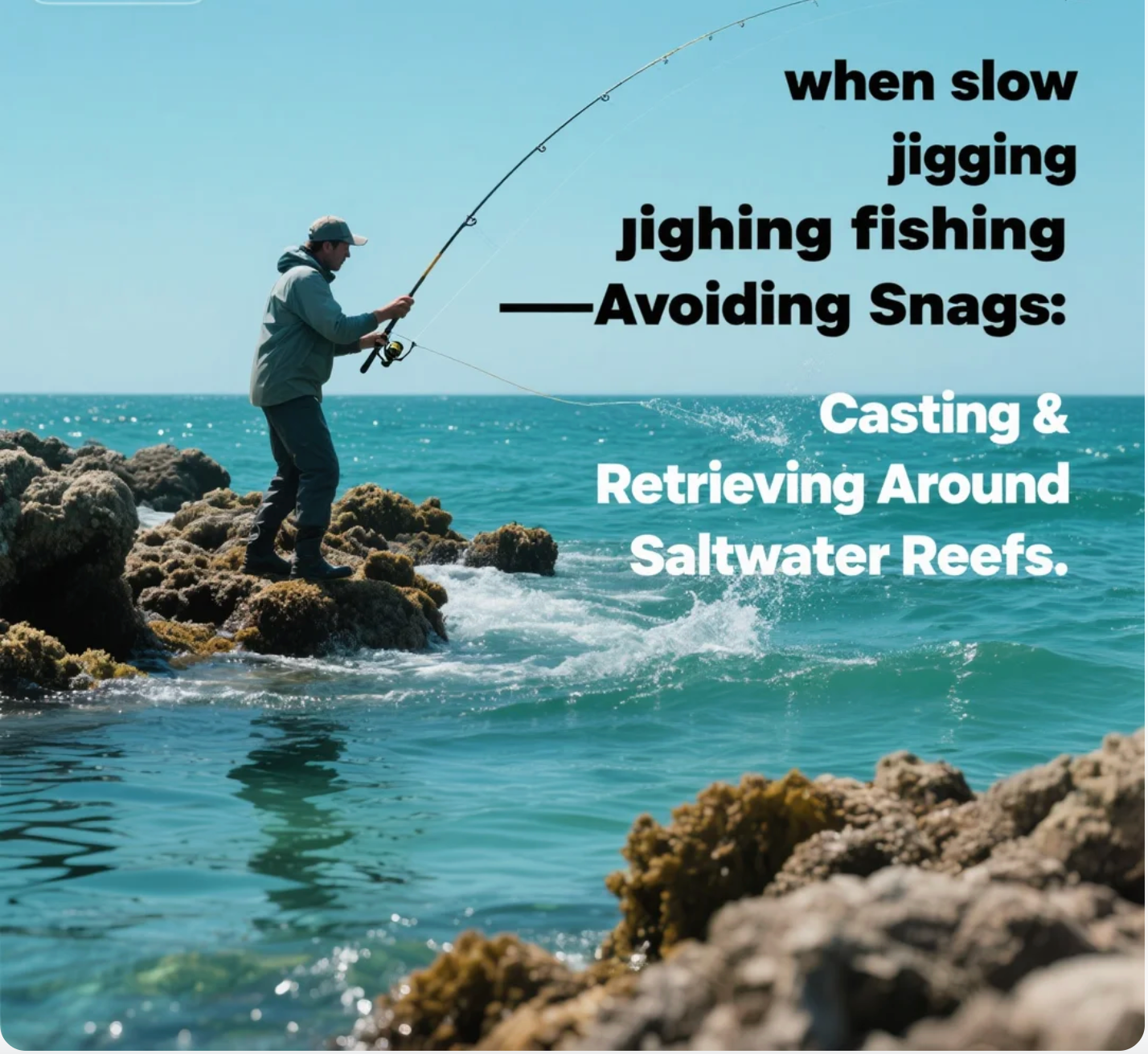 when slow jigging fishing -Avoiding Snags: Casting & Retrieving Around Saltwater  Reefs
