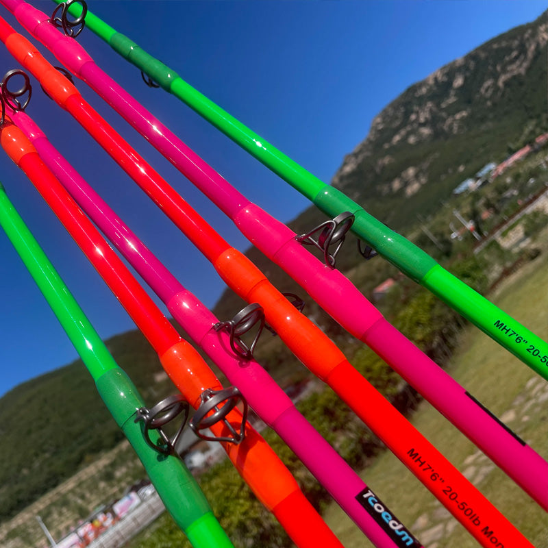 Tcoedm® Glowing Luminous Catfish Rod-7'6"  Butt Joint MH/M Power Fast Action