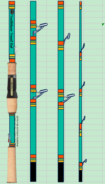 Goofish® Compact Collapsible Travel Rod-Lightweight Portable Fishing Rod for Backpacking Hiking