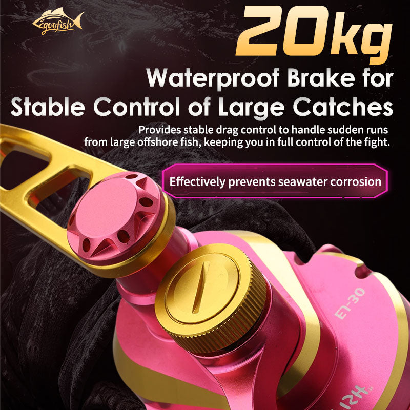 Goofish® Edge Jigger Jigging Reel EJ30 - 4.92:1 Gear Ratio, 9+2 Bearings, 20kg+ Brake Force, 0.27mm/180m Line Capacity