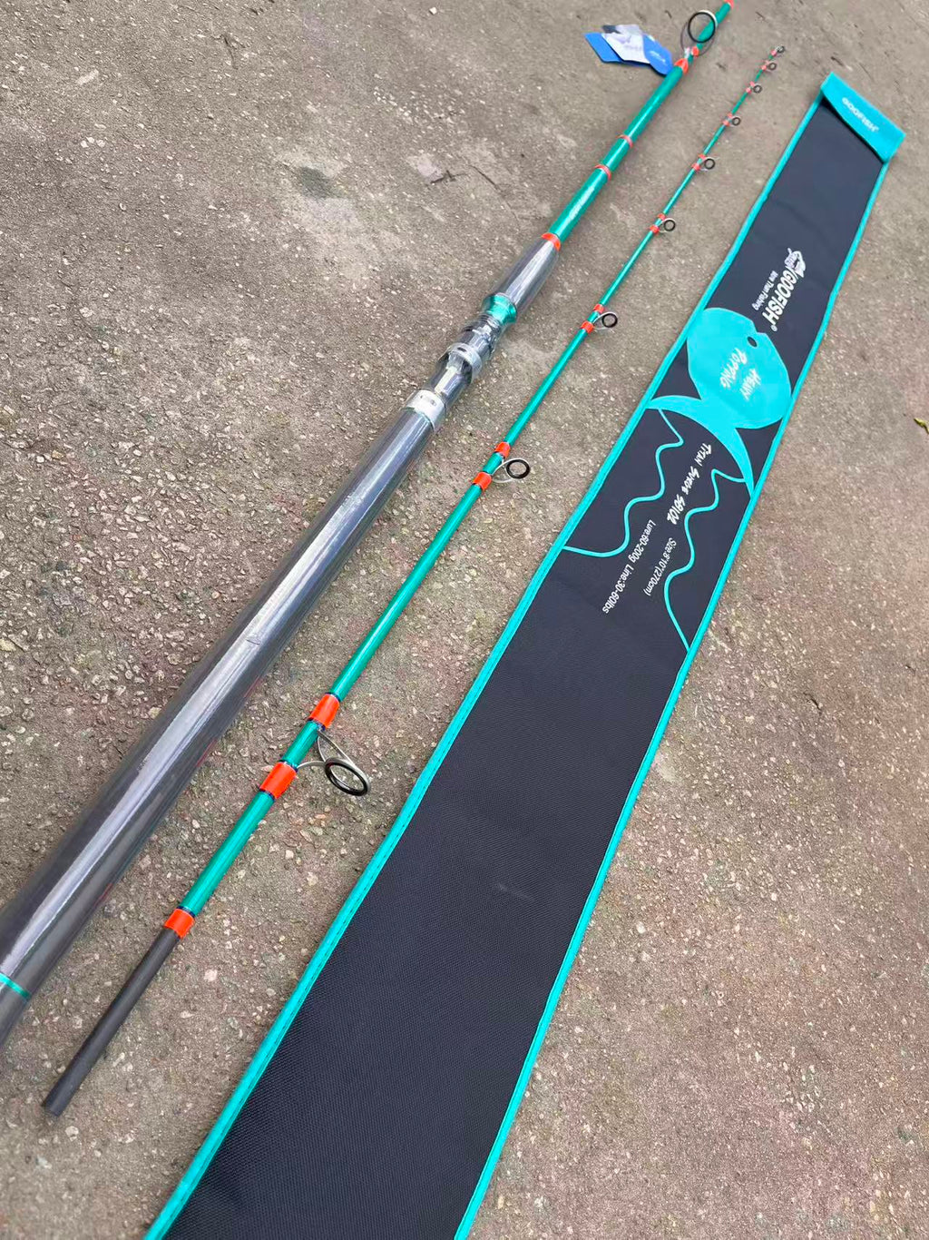 GOOFISH® Titan surge popping 8'10''(approx 270cm) 2 Piece Solid Nano Tip Japan Fuji Saltwater Popping Spinning Rod