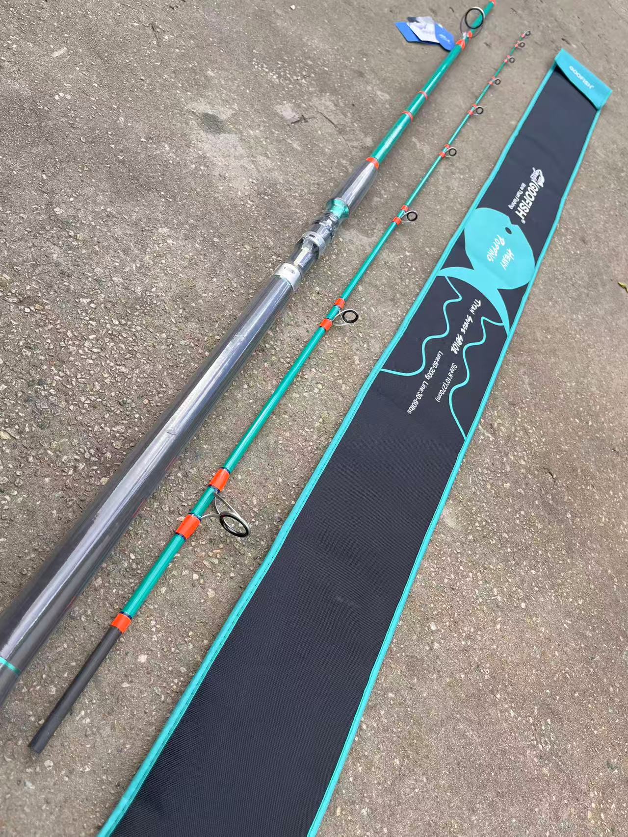 GOOFISH® Titan surge popping 8'10''(approx 270cm) 2 Piece Solid Nano Tip Japan Fuji Saltwater Popping Spinning Rod