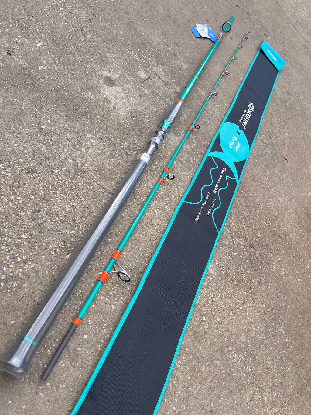 GOOFISH® Titan surge popping 8'10''(approx 270cm) 2 Piece Solid Nano Tip Japan Fuji Saltwater Popping Spinning Rod