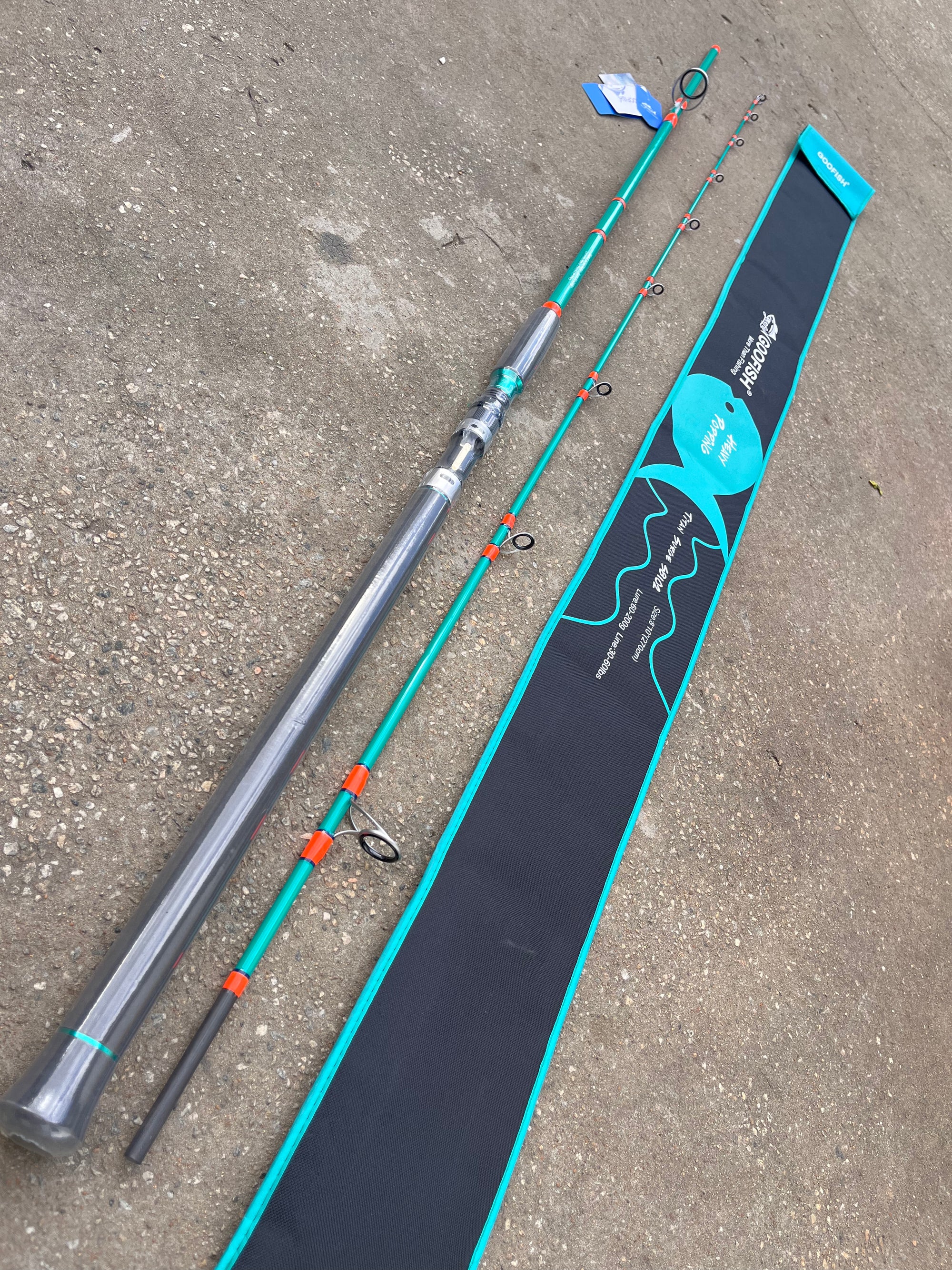 GOOFISH® Titan surge popping 8'10''(approx 270cm) 2 Piece Solid Nano Tip Japan Fuji Saltwater Popping Spinning Rod