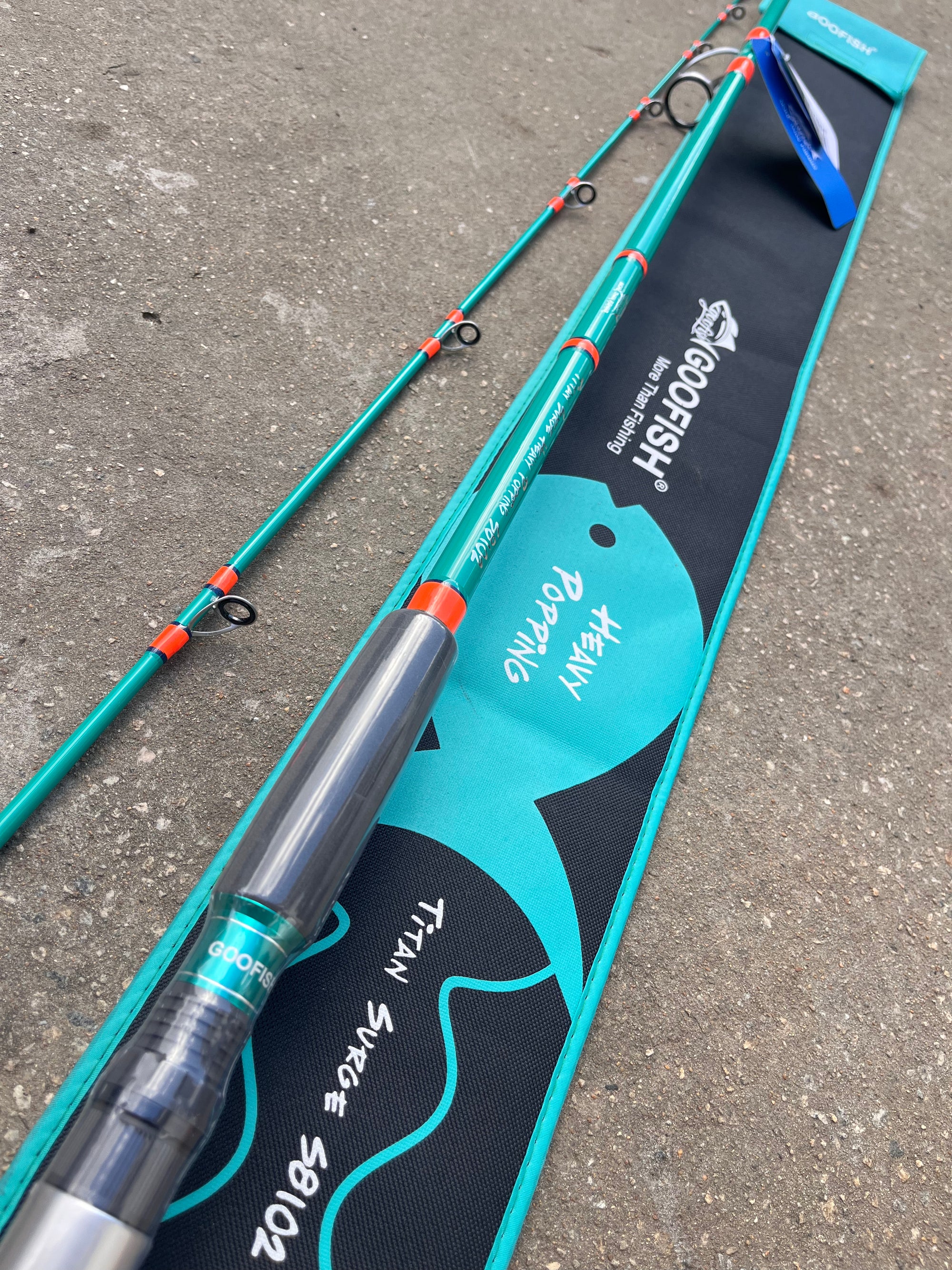 GOOFISH® Titan surge popping 8'10''(approx 270cm) 2 Piece Solid Nano Tip Japan Fuji Saltwater Popping Spinning Rod