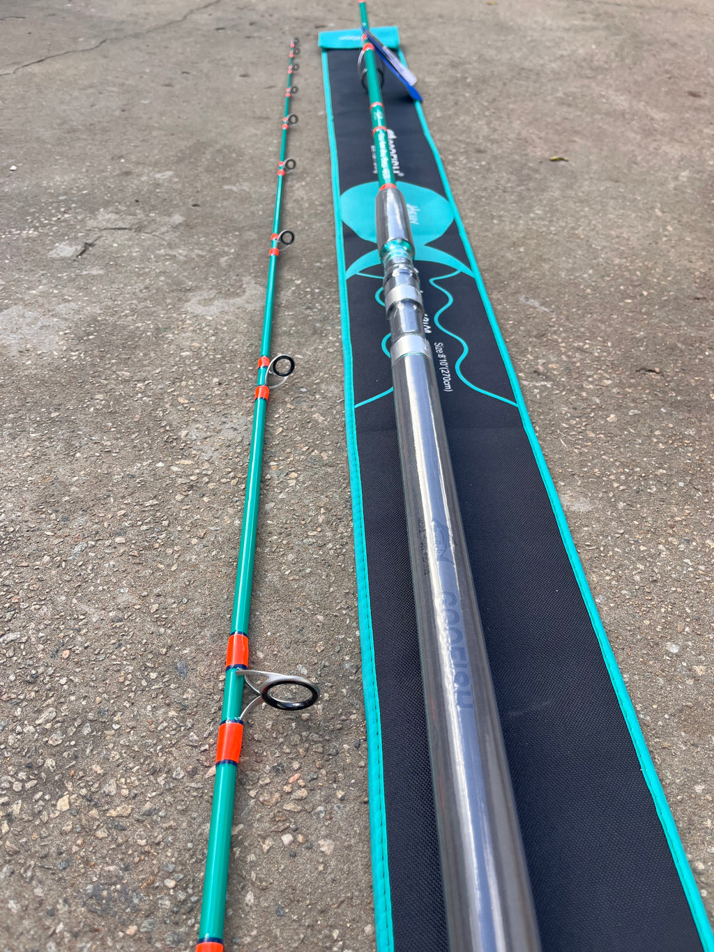 GOOFISH® Titan surge popping 8'10''(approx 270cm) 2 Piece Solid Nano Tip Japan Fuji Saltwater Popping Spinning Rod