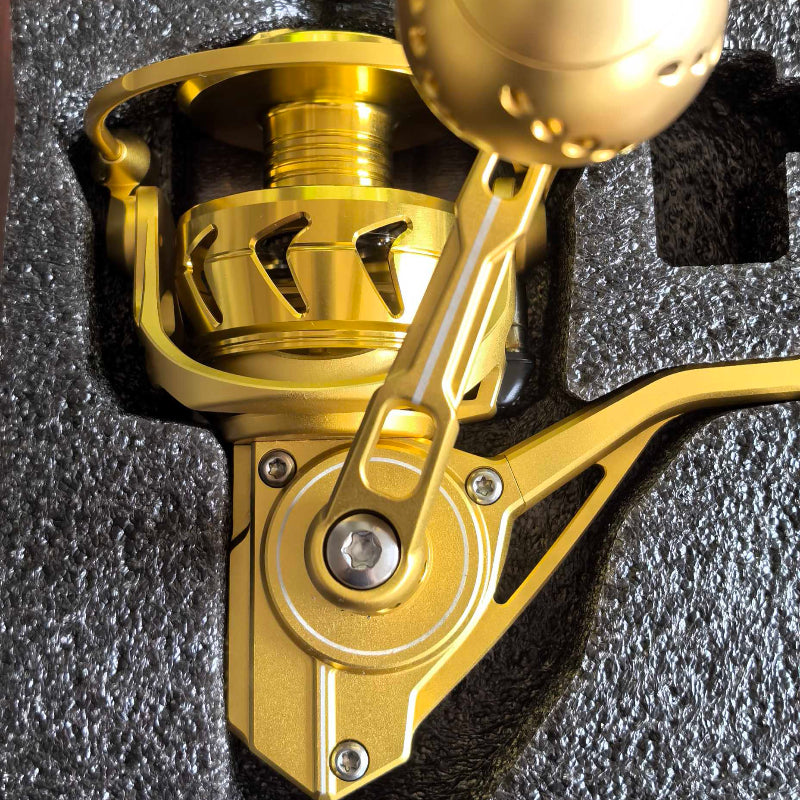 golden saltwater cnc spinning reels
