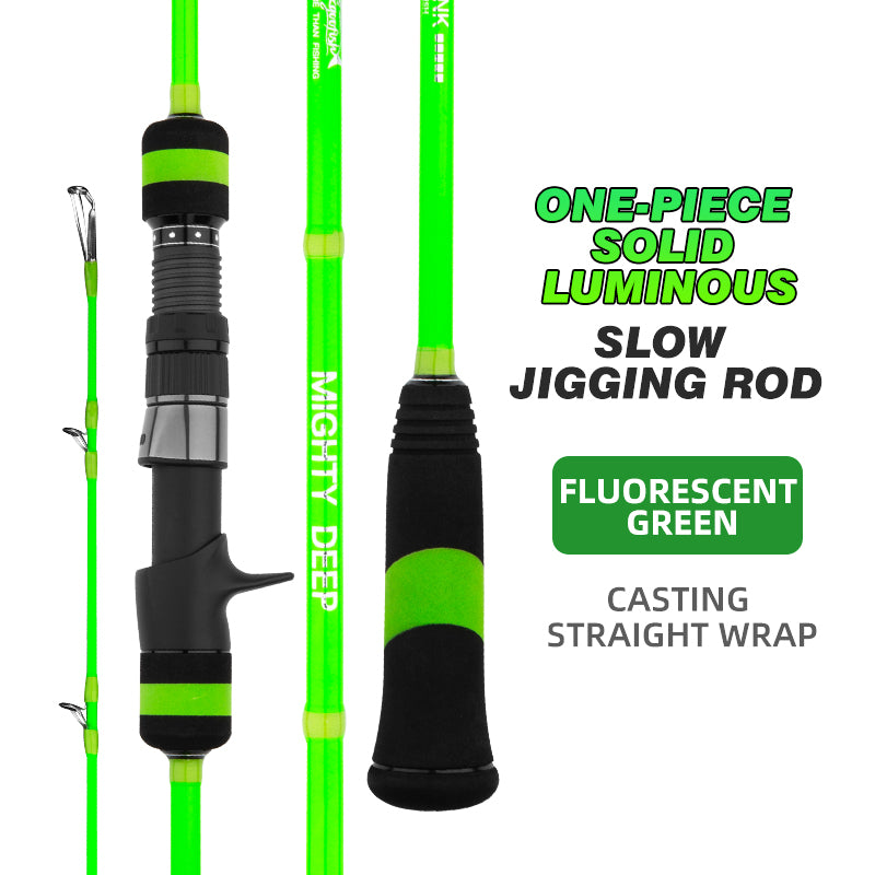 goofish mighty deep green saltwater fishing slow jigging rod pole