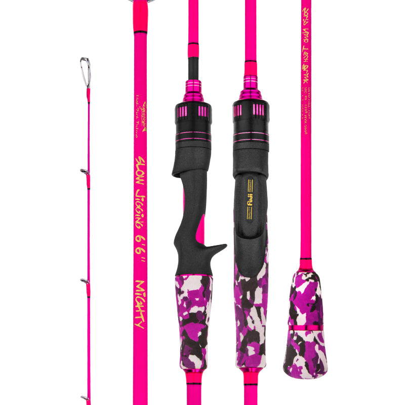 goofish pink pe1-2 solid nano slow jigging rod max jig 200g