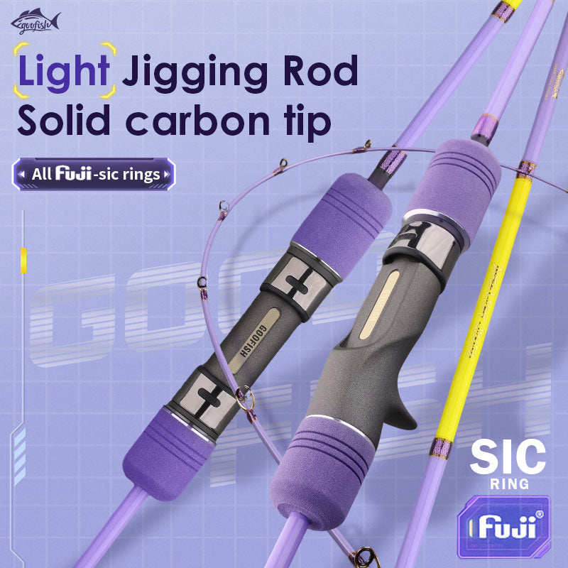 goofish purple ares light jigging rod 190cm 60-250g jig lure