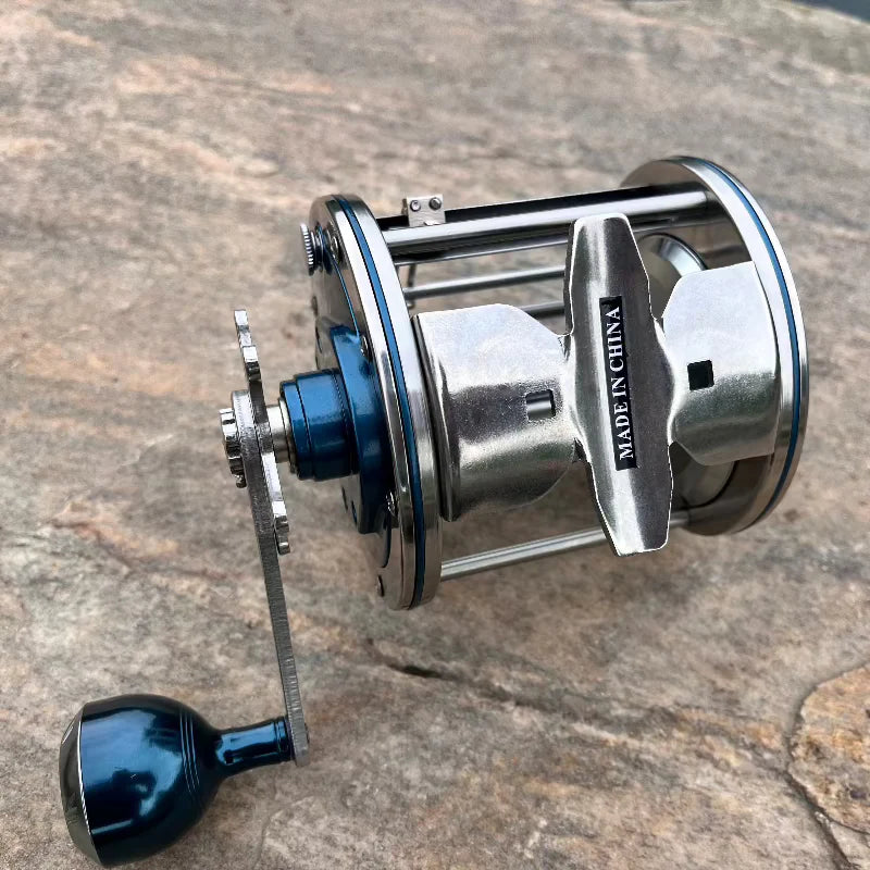 Heavy Duty Trolling Reel: 3.3:1 Gear Ratio | 2+4 BB | Forged Aluminum Spool for Deep Sea Fishing