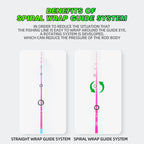 spiral pink guide wrap slow jigging rod