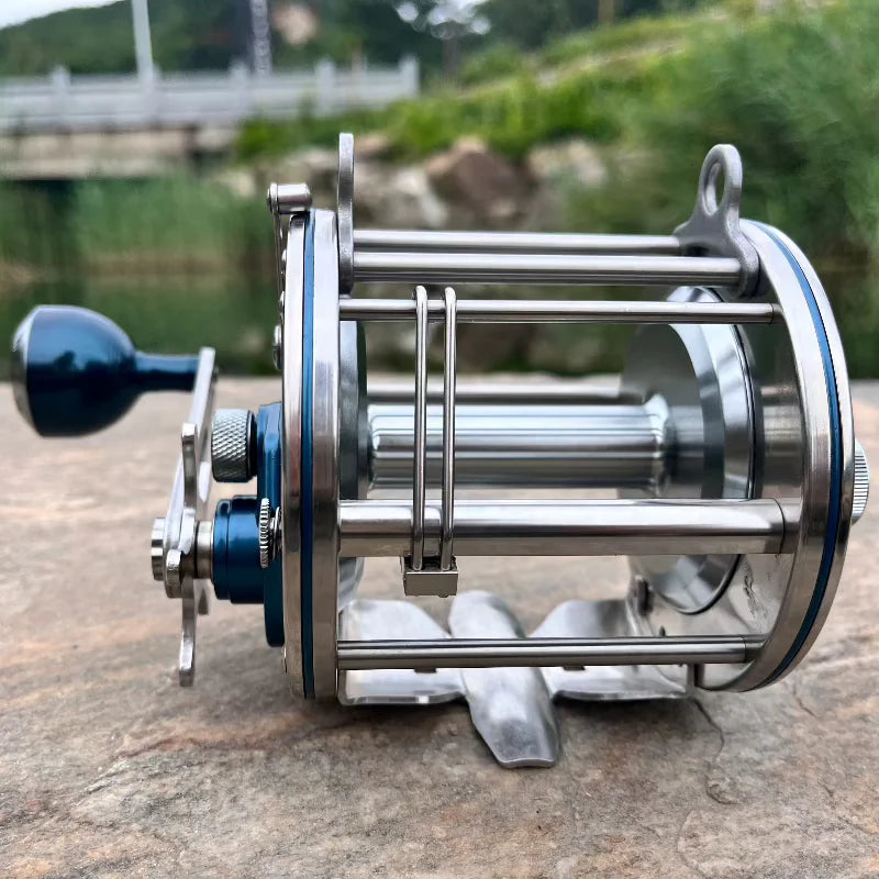 Heavy Duty Trolling Reel: 3.3:1 Gear Ratio | 2+4 BB | Forged Aluminum Spool for Deep Sea Fishing